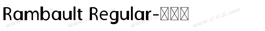 Rambault Regular字体转换